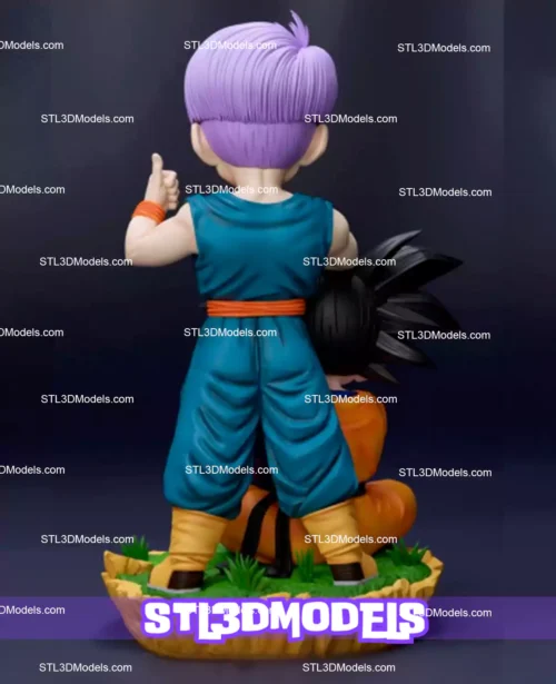 Goten and Trunks Diorama STL 3D Model 