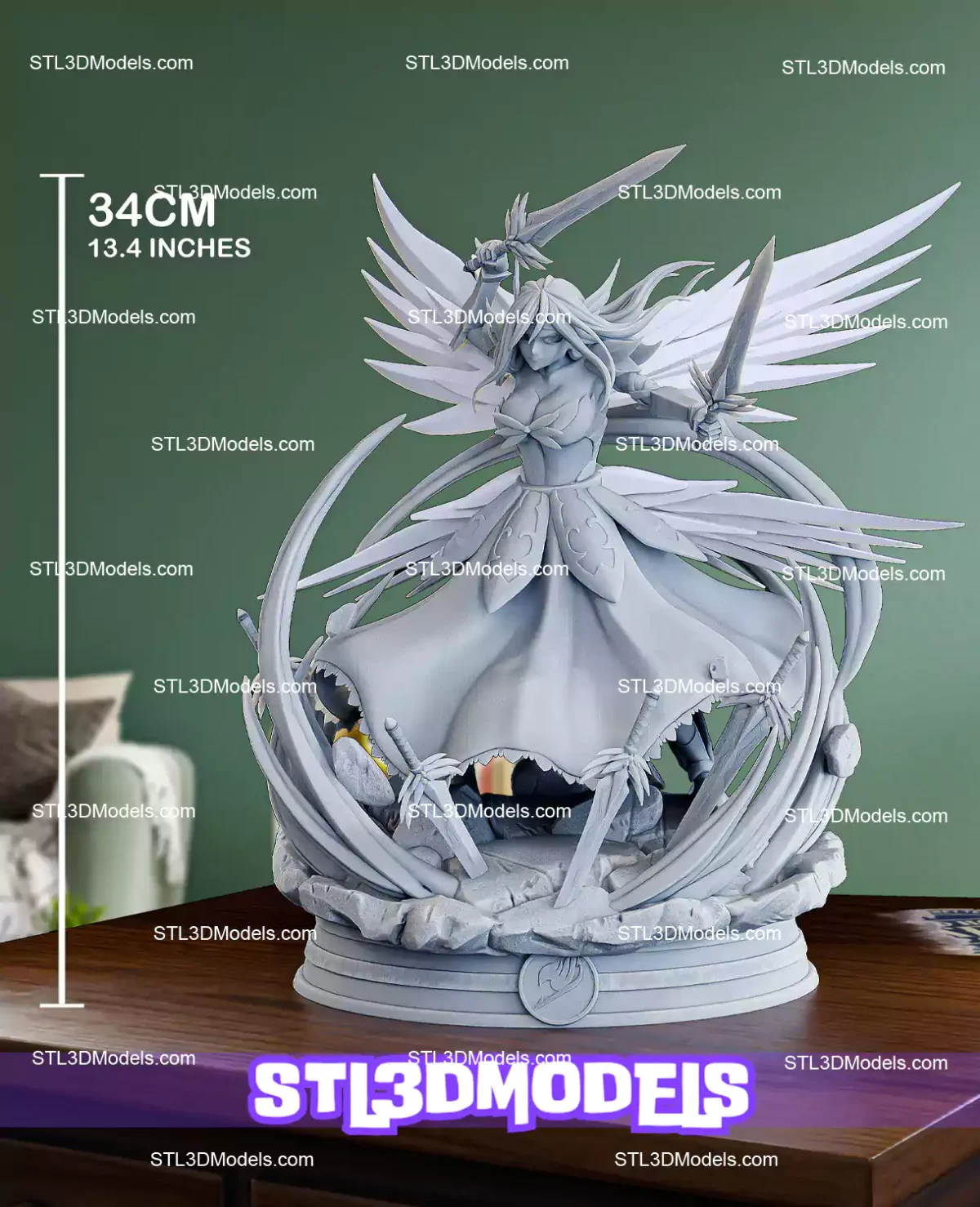 Erza Scarlet Queen STL 3D Model 
