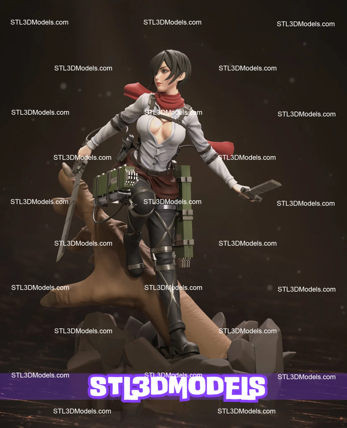 Mikasa Ackerman STL 3D Model 