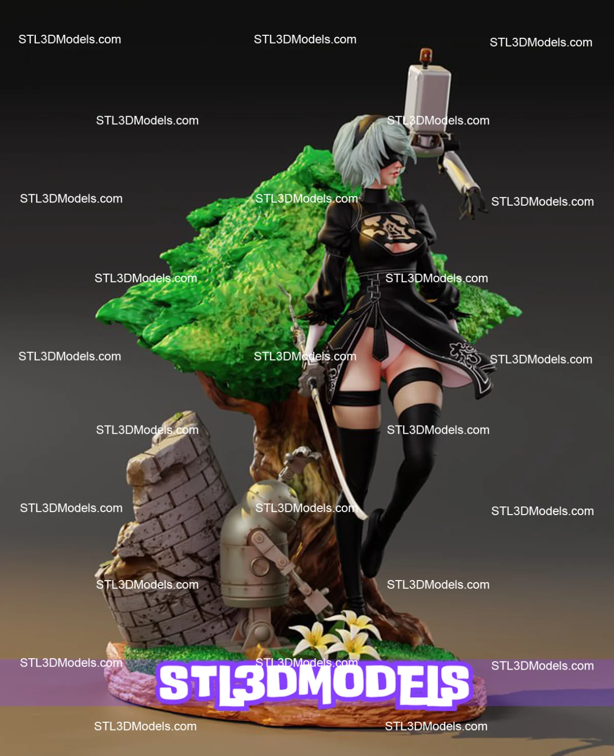 2B STL 3D Model 