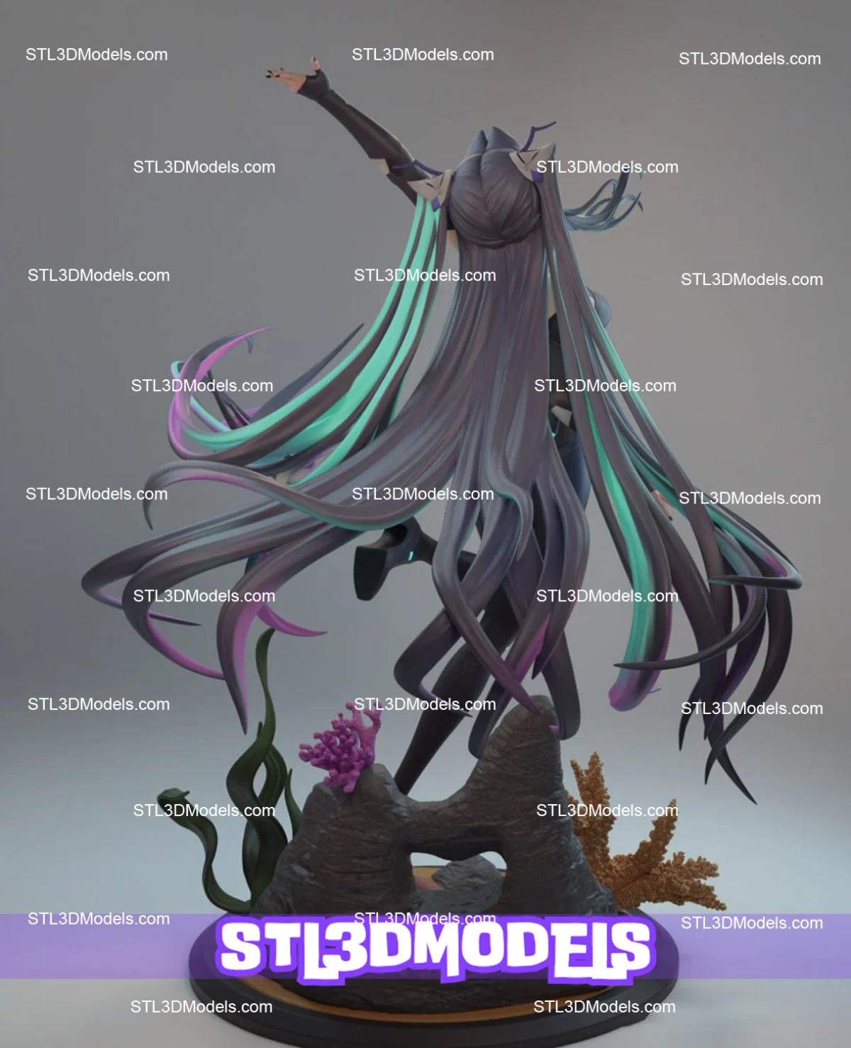 Little Mermaid Siren Nikke STL 3D Model 