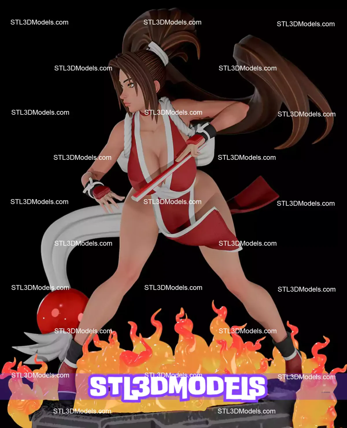 Mai Shiranui STL 3D Model 