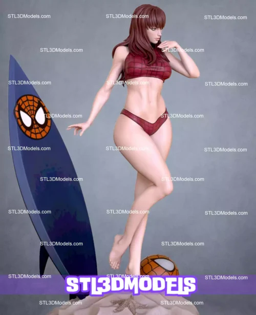Mary Jane Swimsuit STL 3D Model