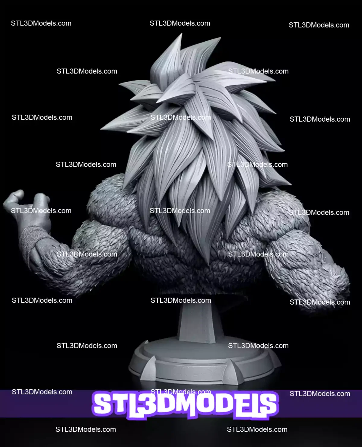 Goku SSJ4 Bust STL 3D Model