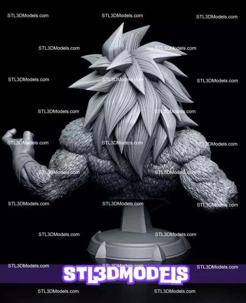 Goku SSJ4 Bust STL 3D Model