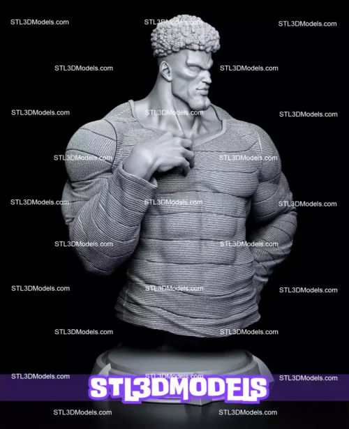 Puri-Puri Prisoner Bust STL 3D Model 
