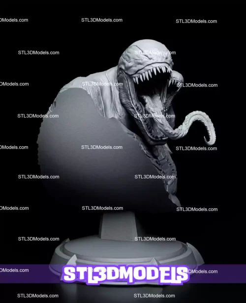 Venom Bust STL 3D Model 