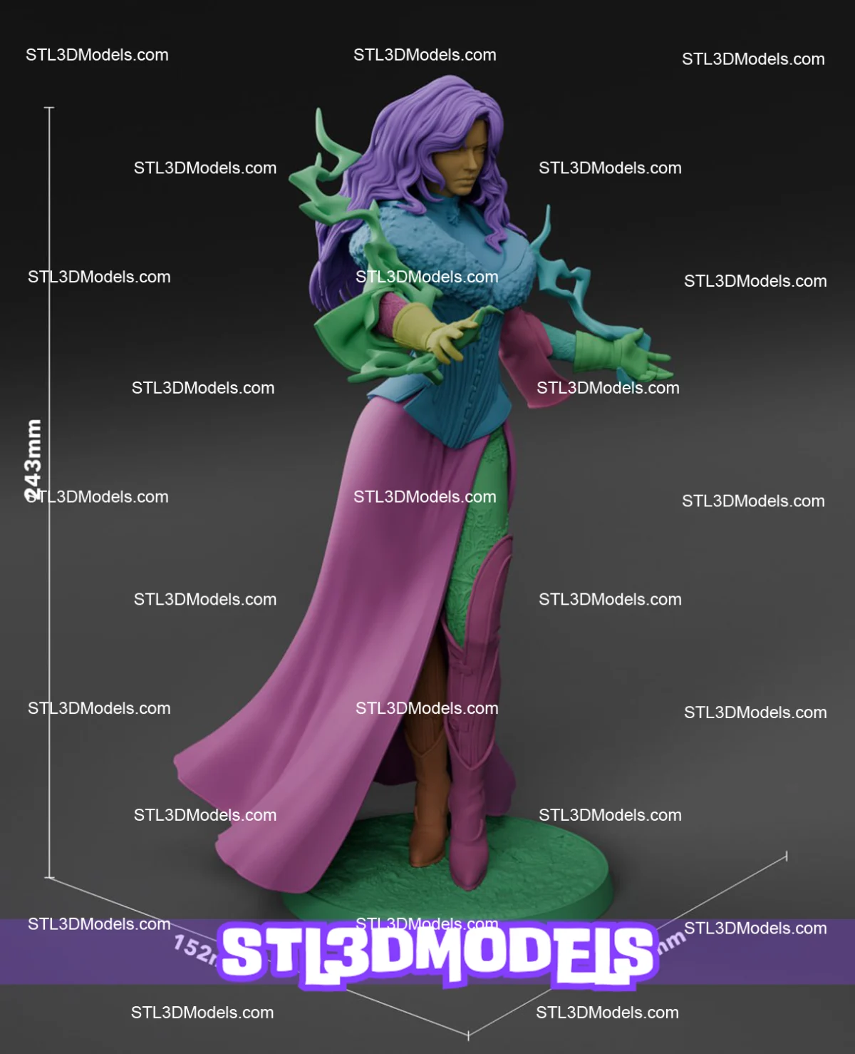 Yennefer STL 3D Model