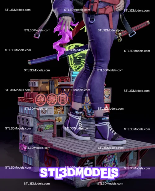 Psylocke STL 3D Model 