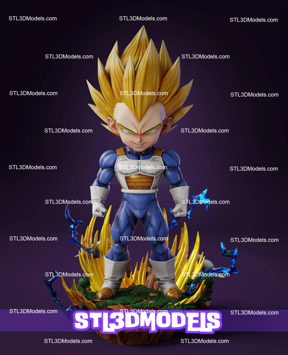 Super Vegeta STL 3D Model 