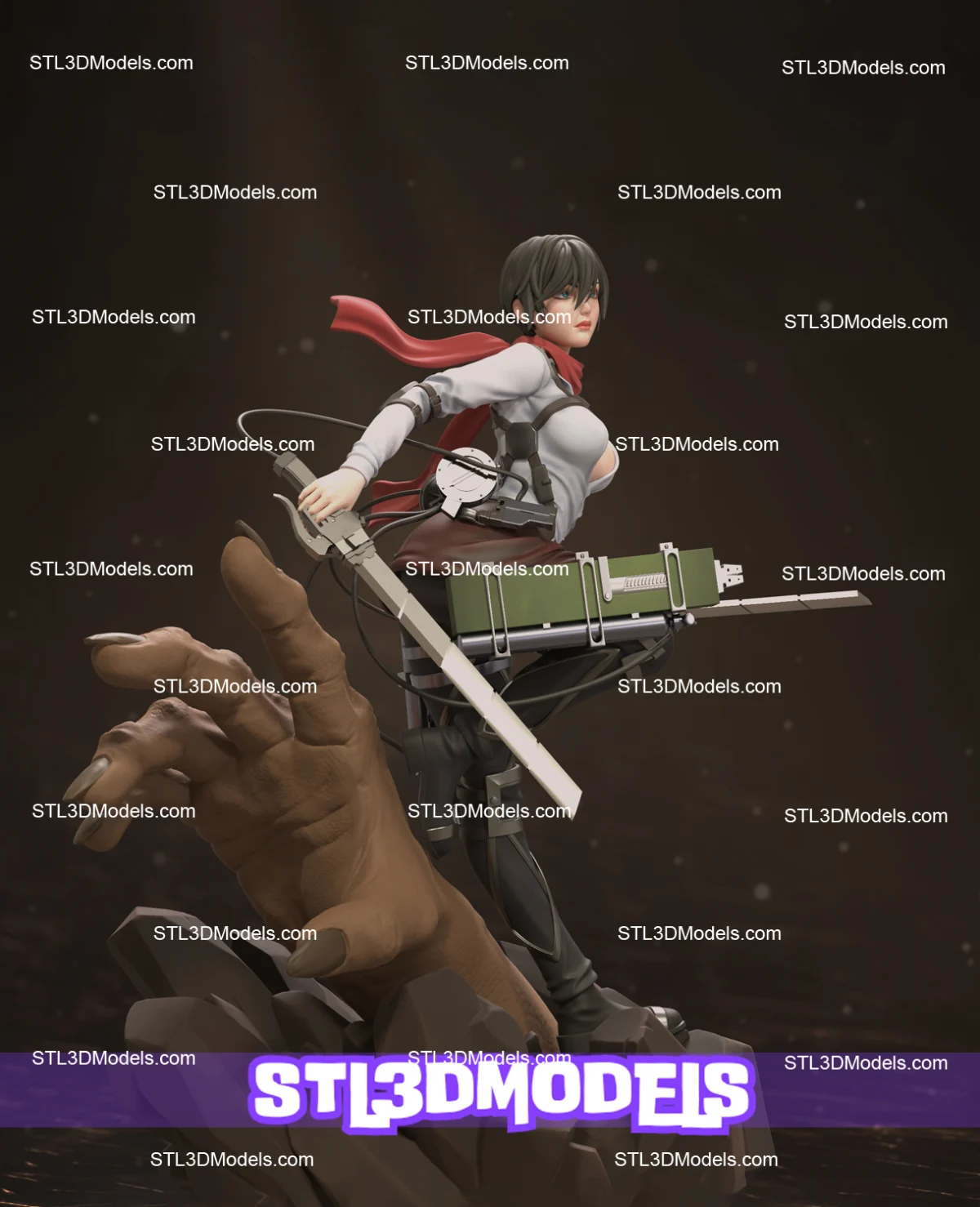 Mikasa Ackerman STL 3D Model 
