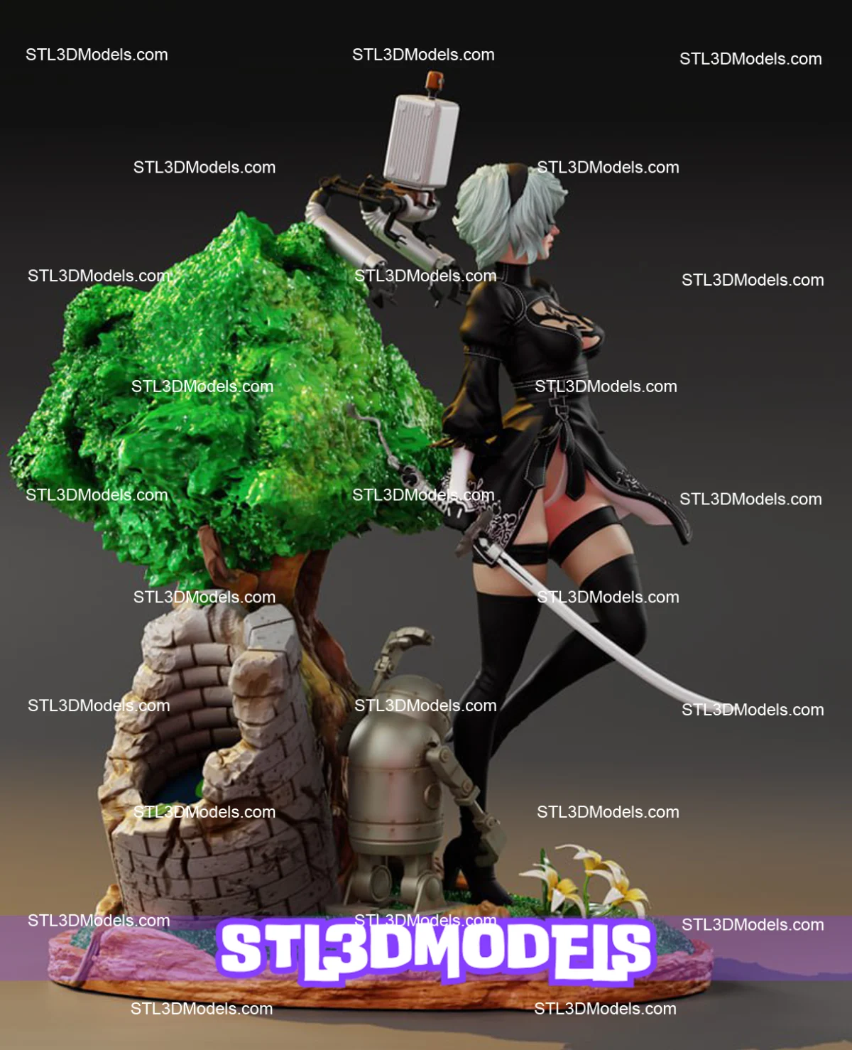 2B STL 3D Model 
