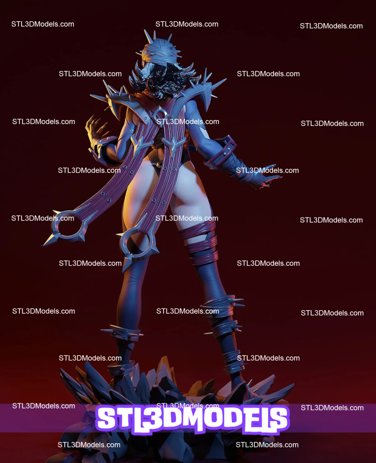 Malicious Invisible Woman STL 3D Model 