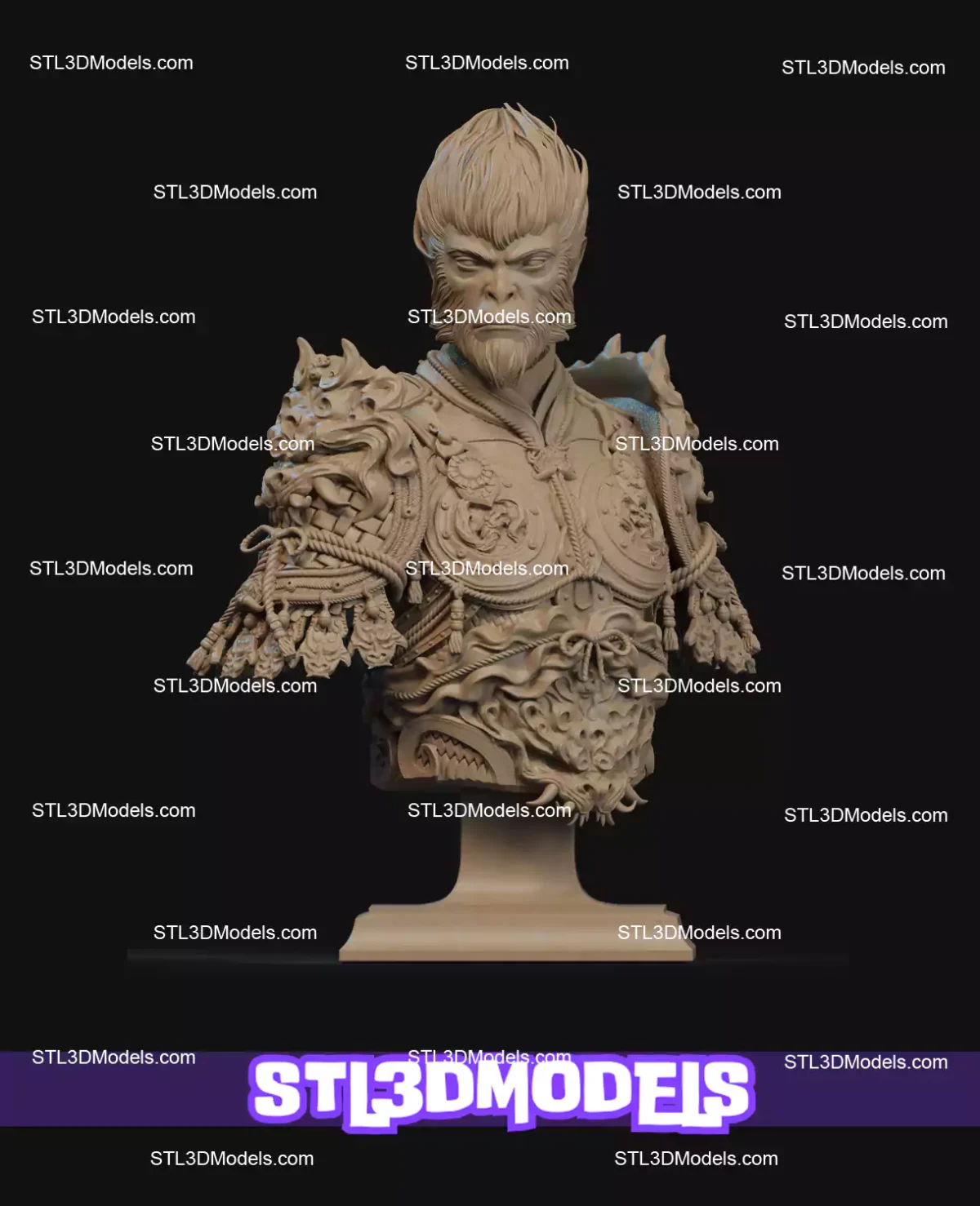 Wukong Bust STL 3D Printable Model