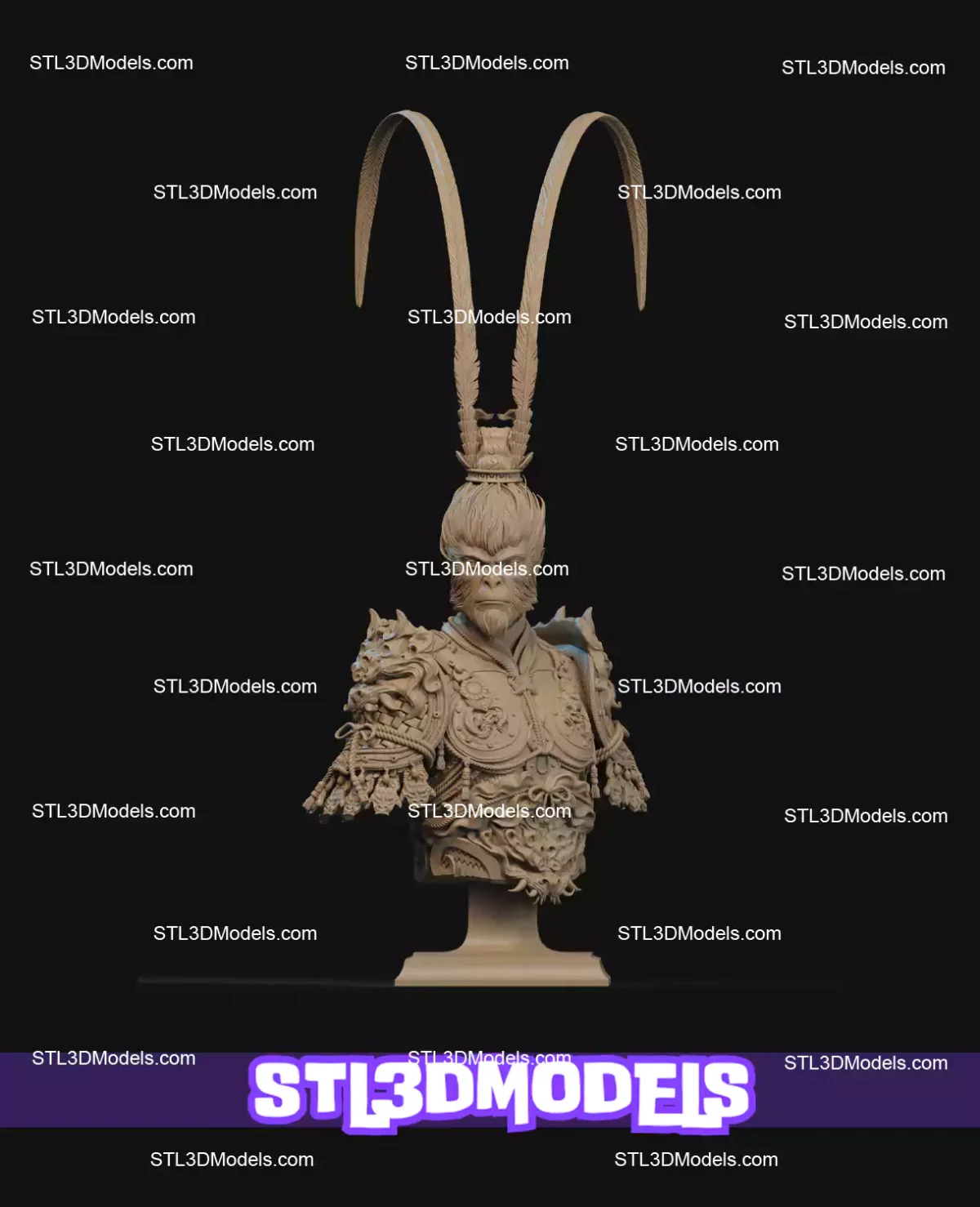 Wukong Bust STL 3D Printable Model