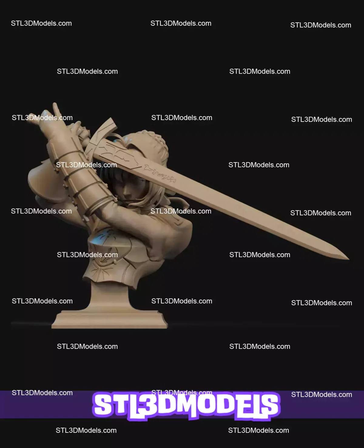 Saber Bust STL 3D Printable Model