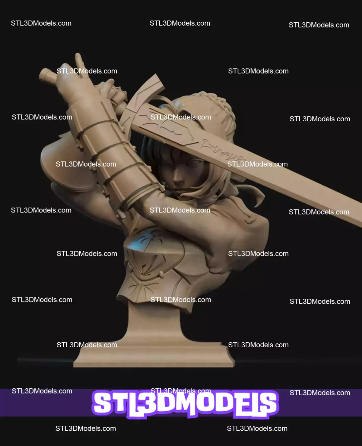Saber Bust STL 3D Printable Model