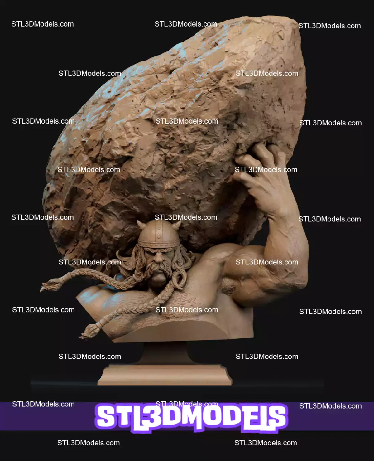 Obelix Bust STL 3D Printable Model