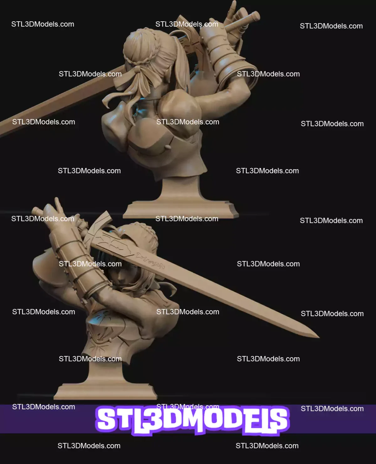 Saber Bust STL 3D Printable Model