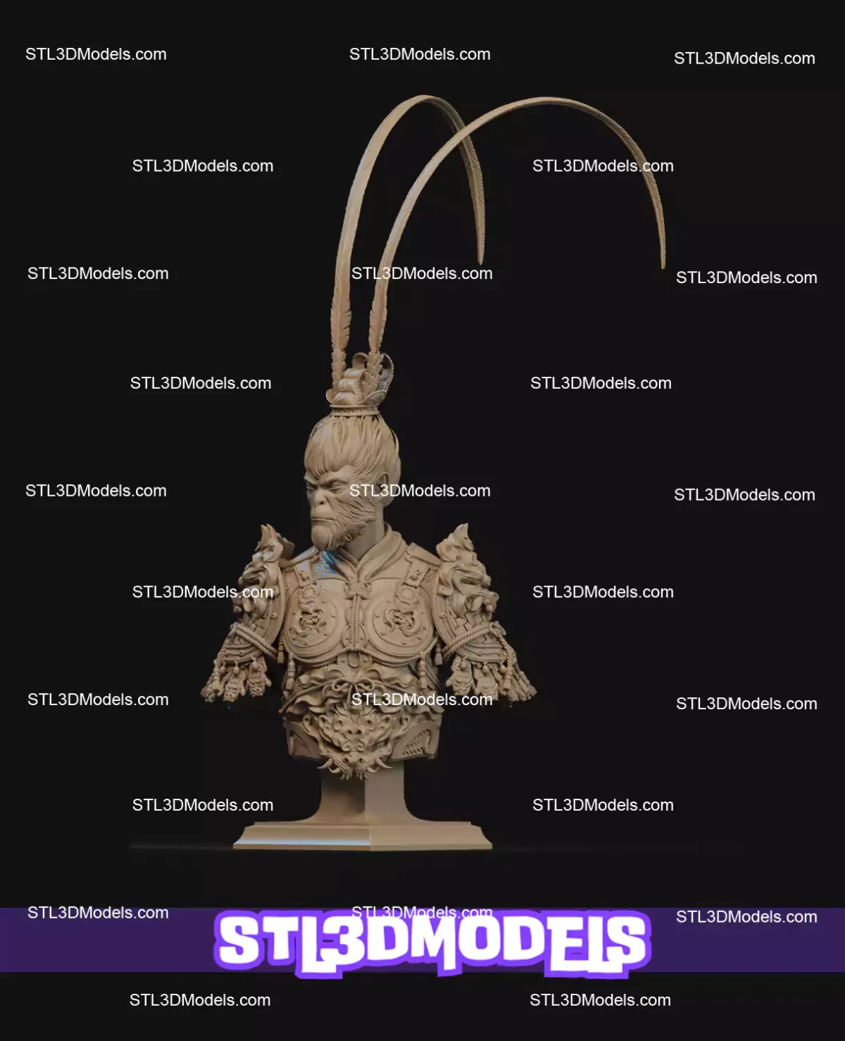 Wukong Bust STL 3D Printable Model