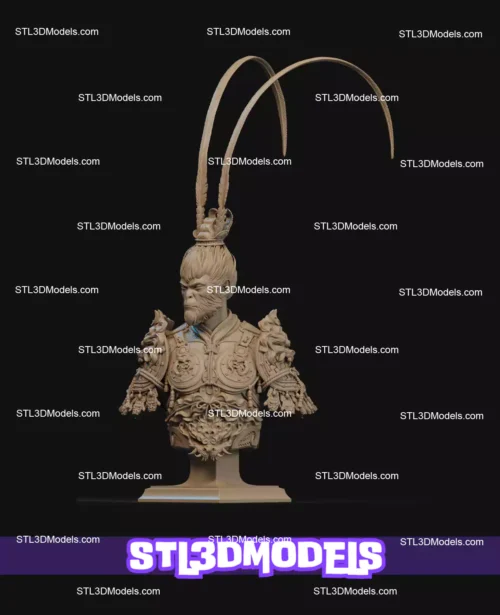 Wukong Bust STL 3D Printable Model