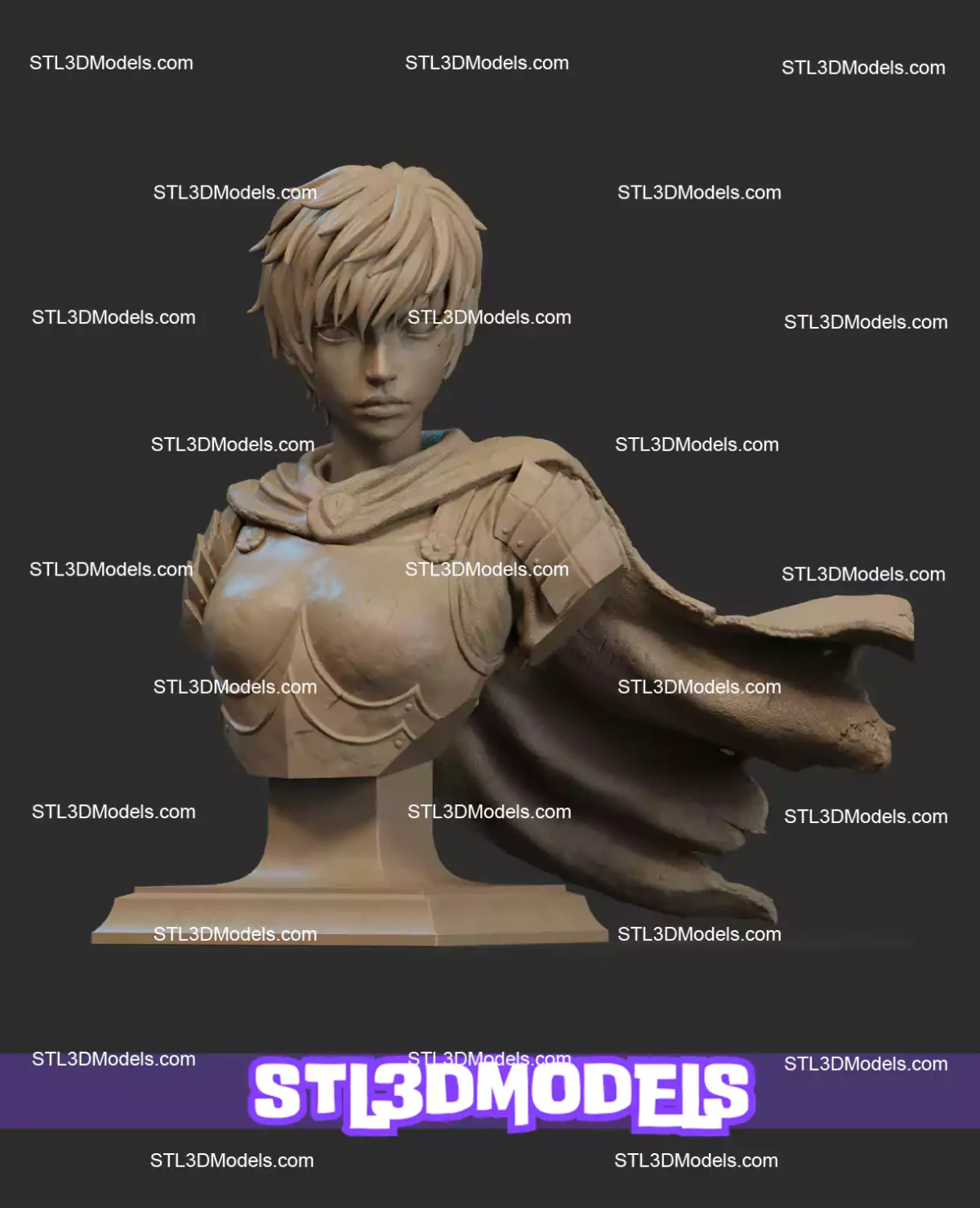 Casca Bust Berserk STL Model