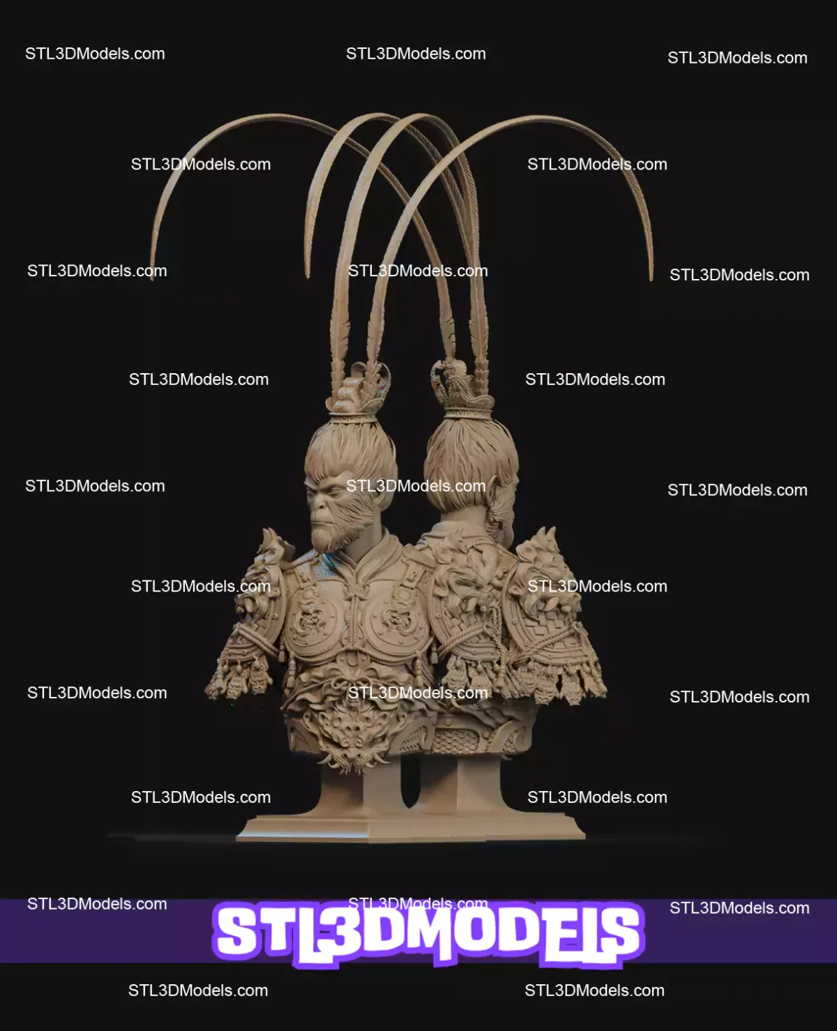 Wukong Bust STL 3D Printable Model