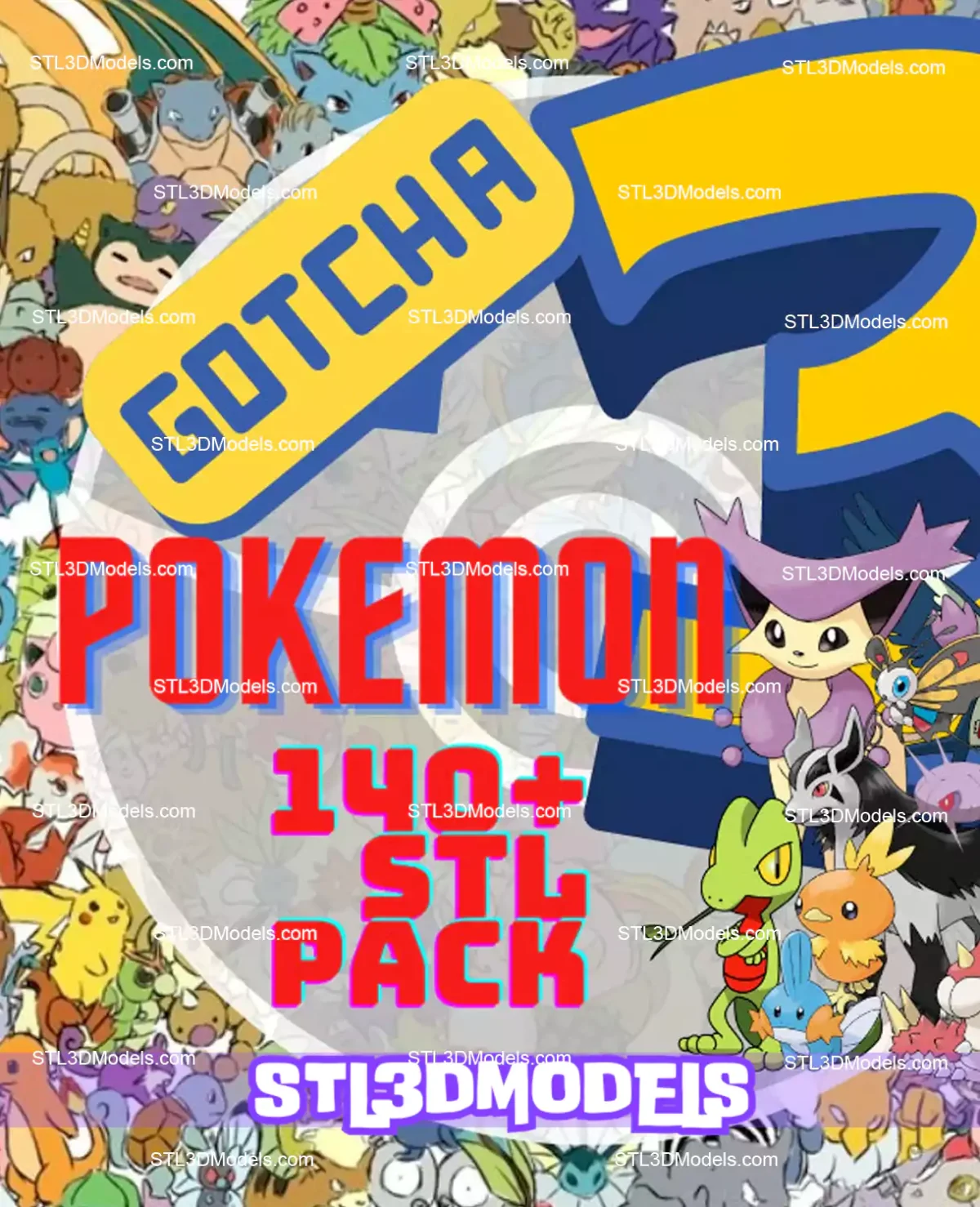 Pokémon Gen 3 140 Pokemon STL 3D Pack