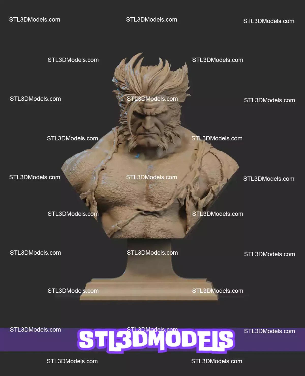 Logan Bust STL 3D Printable Model