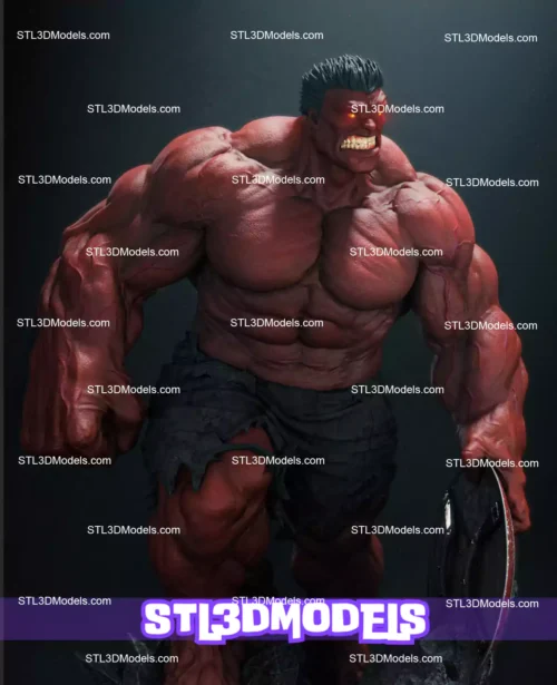 Red Hulk STL 3D Model 