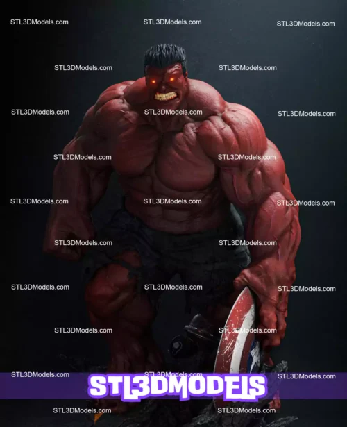 Red Hulk STL 3D Model 