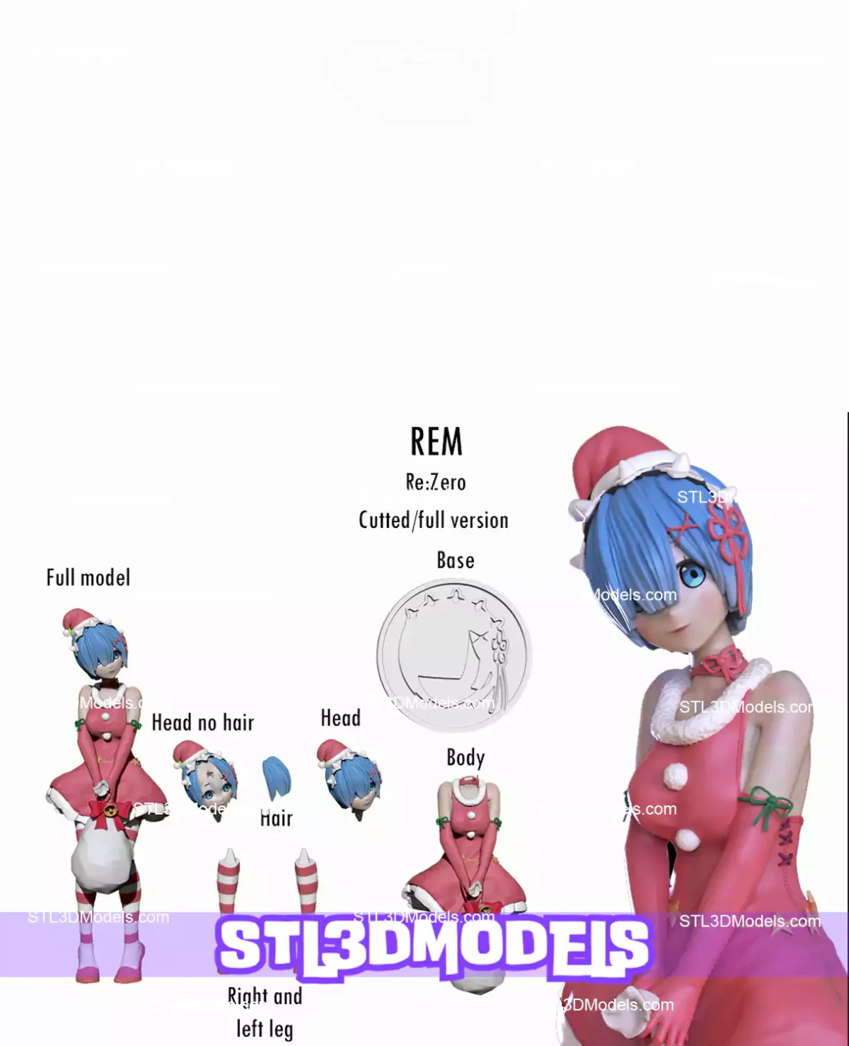 Christmas Rem STL 3D Model 
