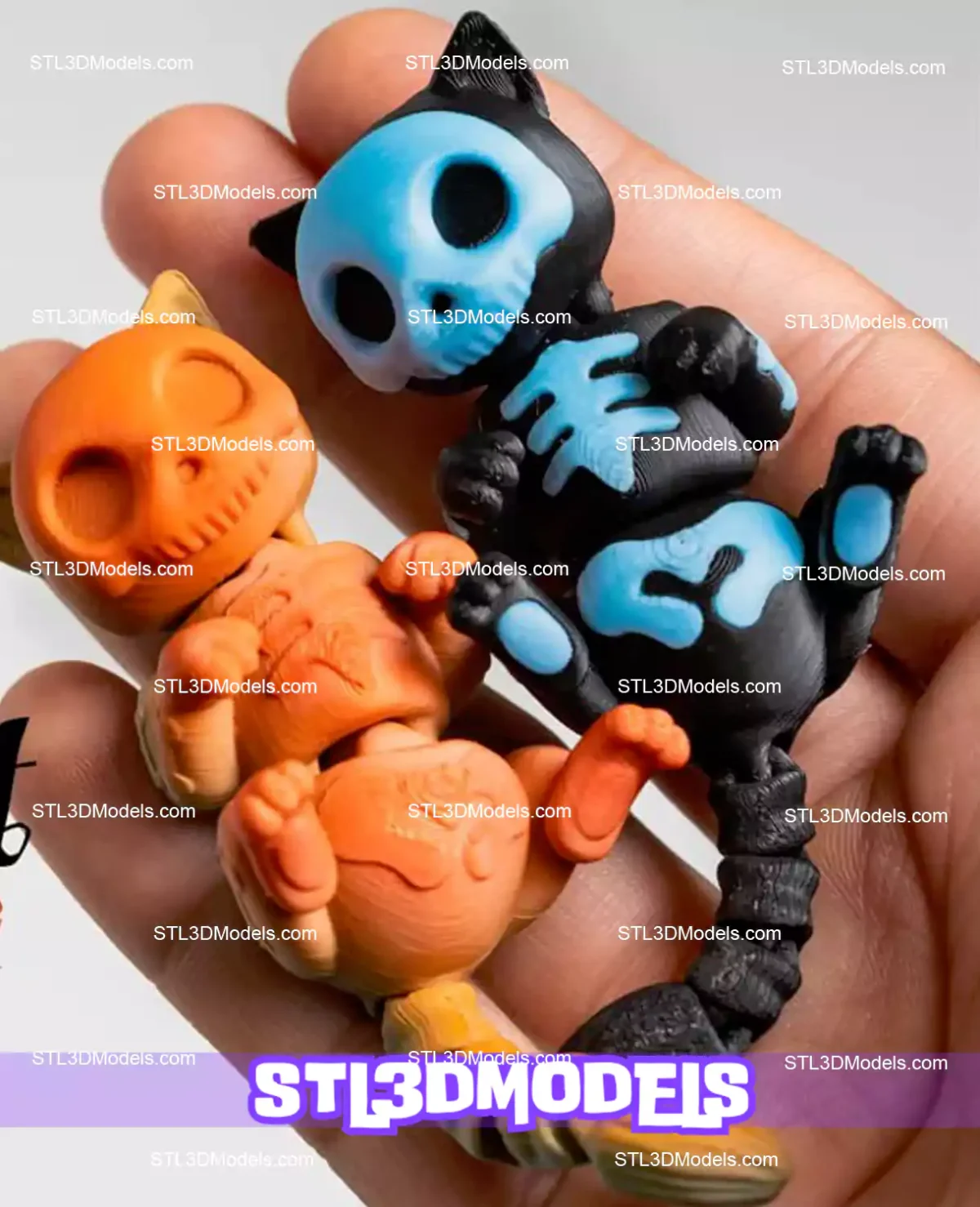 Halloween Spooky Cat STL 3D Model 