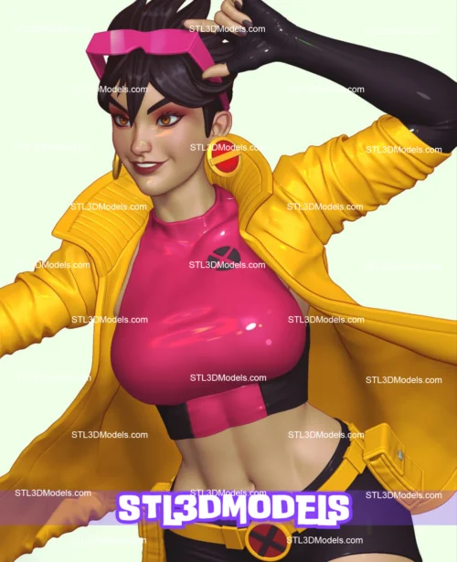Jubilee X-Men Running STL 3D Model