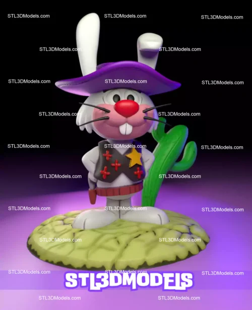 Ricochet Rabbit STL 3D Model 