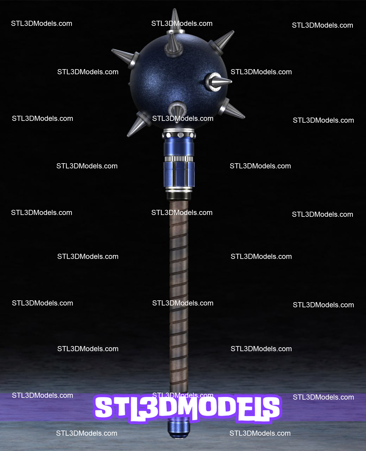 Hawkgirl Mace STL 3D Model