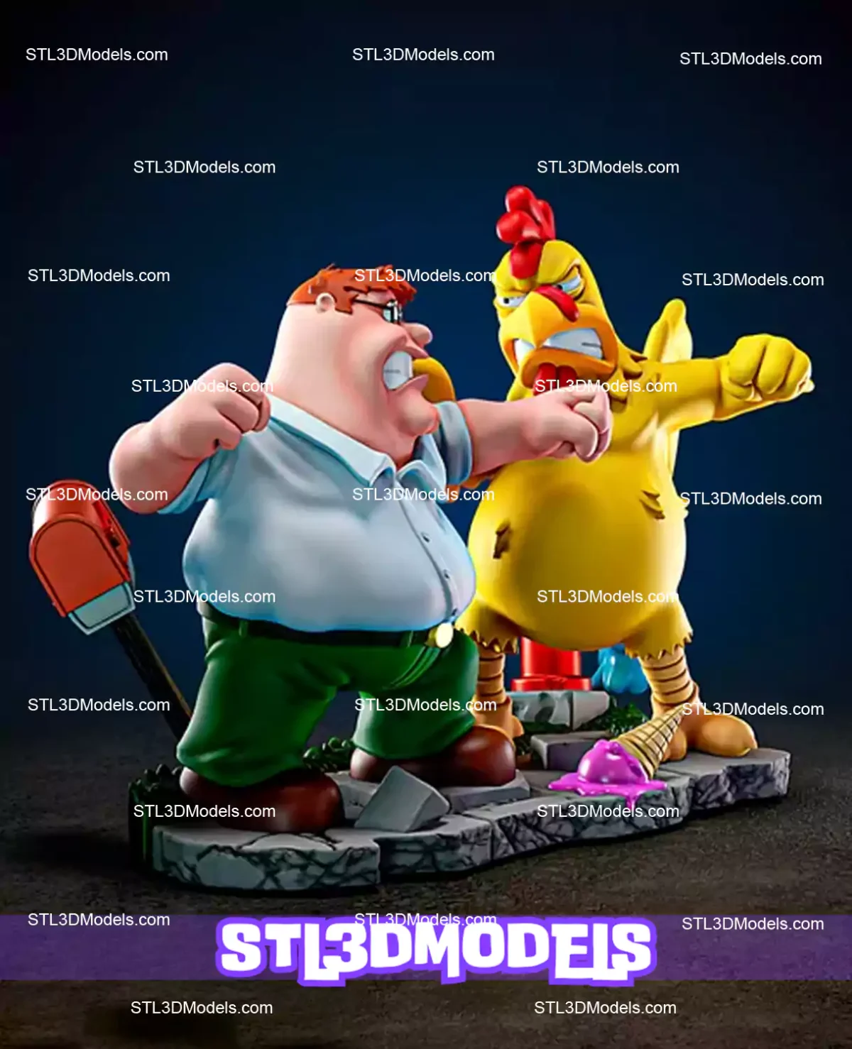Ernie the Giant Chicken Family Guy STL 3D Model