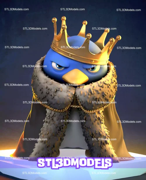 Penguin King STL 3D Model 