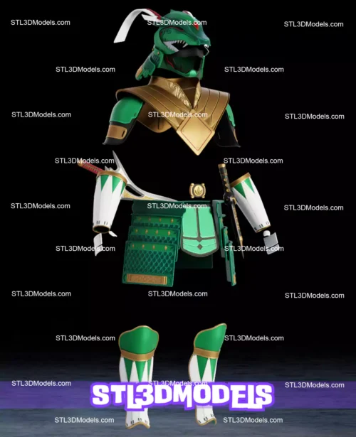 Sengoku Green Ranger Costume STL 3D Model 