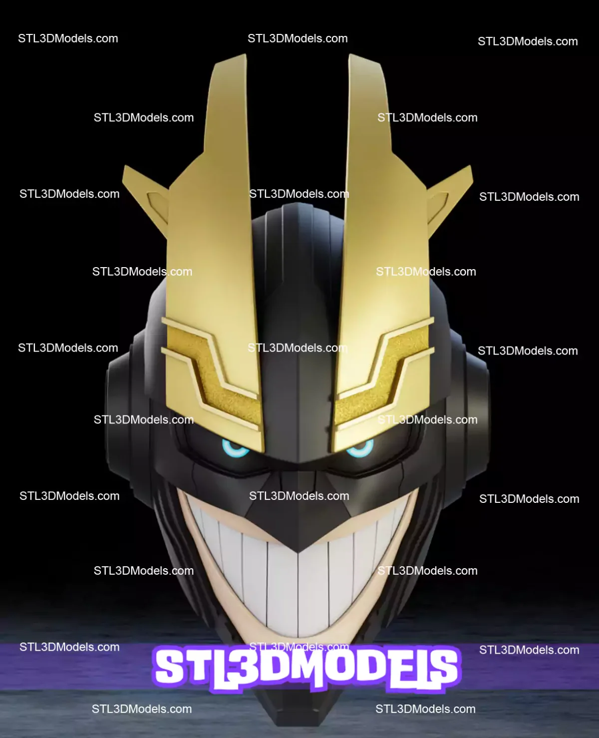 Armored All Might Helmet STL 3D Model 