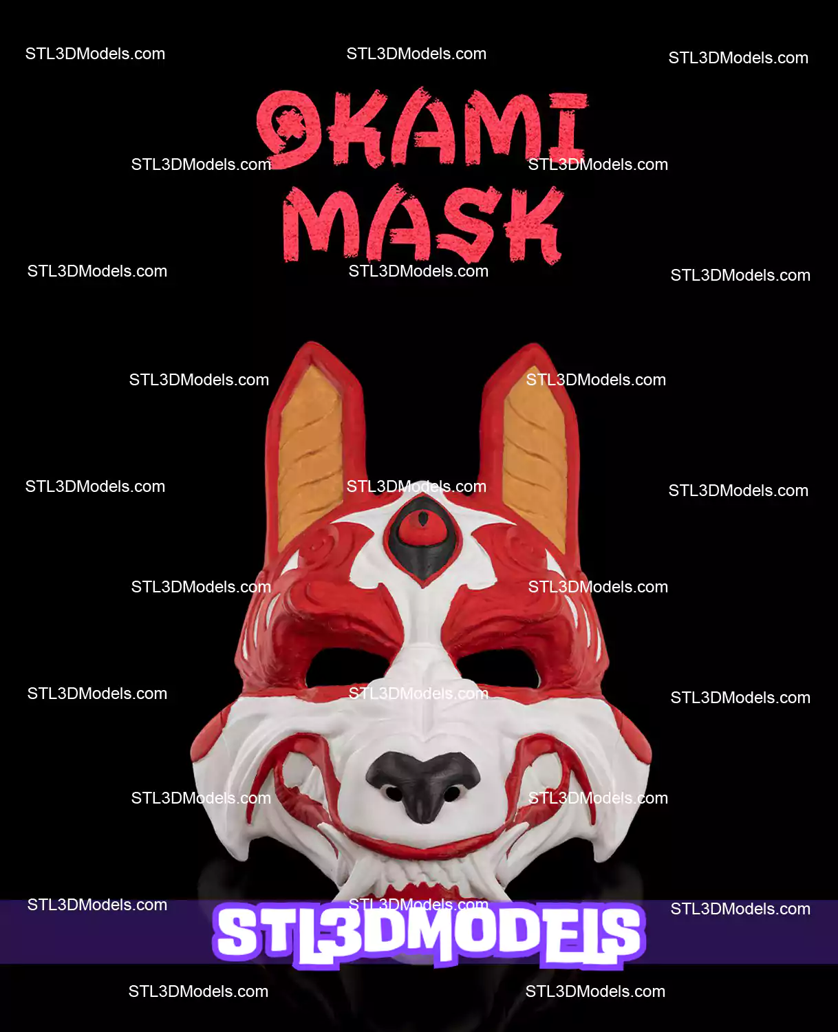 Okami Mask STL 3D Model
