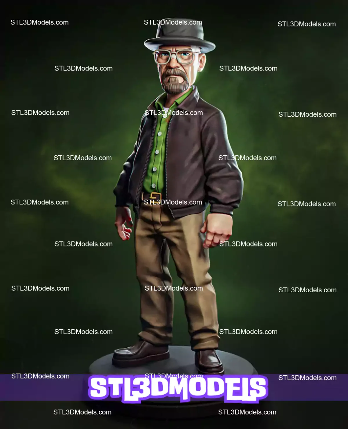 Heisenberg Toon Breaking Bad STL 3D Model 