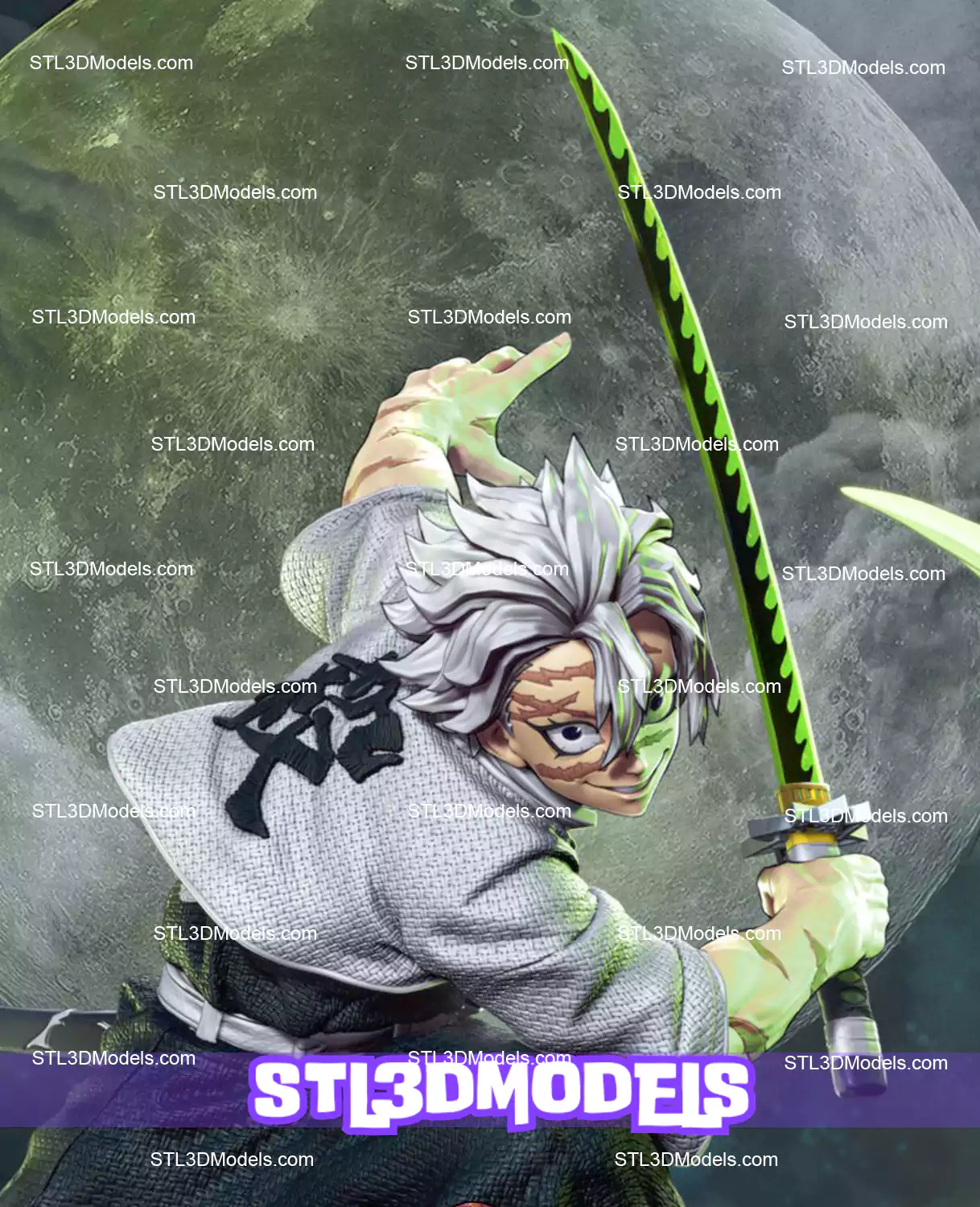 Sanemi Shinazugawa Demon Slayer STL 3D Model