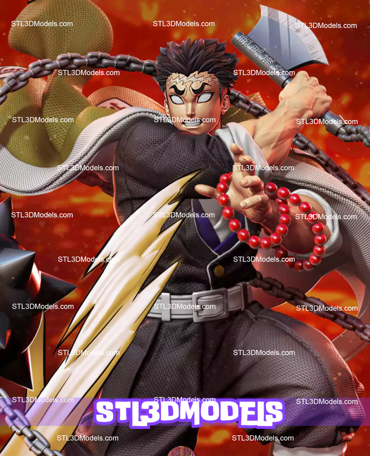 Gyoumei Himejima Demon Slayer STL 3D Model