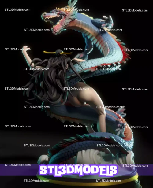 Yahui and the Dragon STL 3D Model
