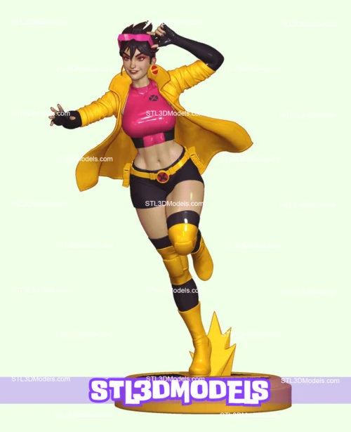 Jubilee X-Men Running STL 3D Model
