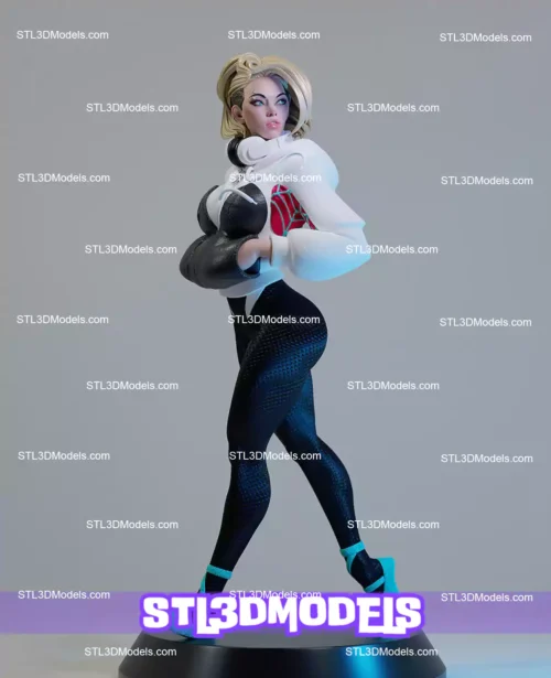 White Spider Gwen STL 3D Model 