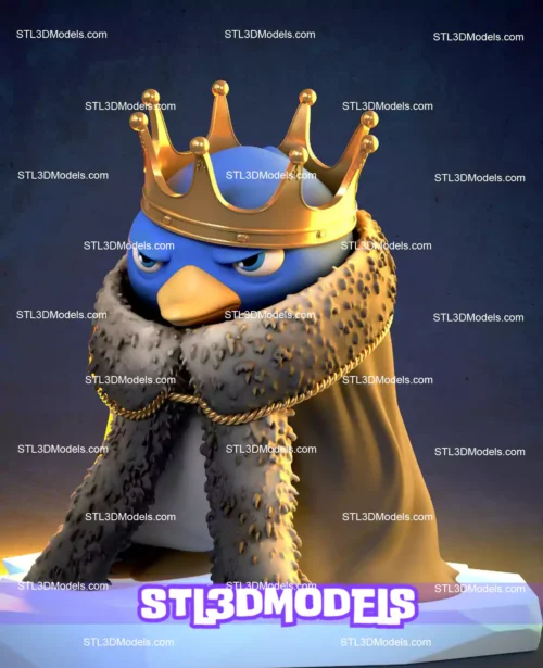 Penguin King STL 3D Model 