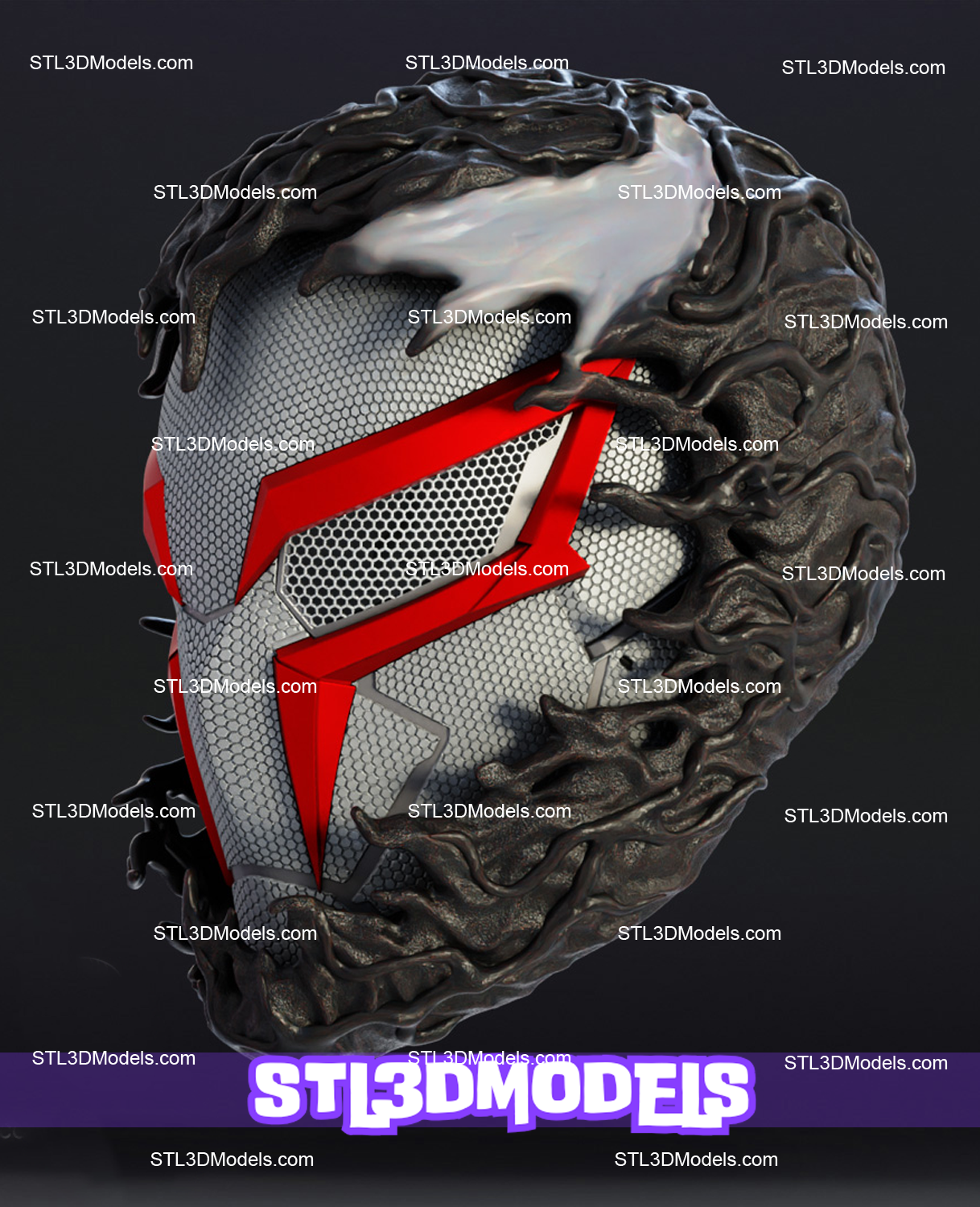 Spiderman 2099 White STL 3D Model  Spiderman 2099 White STL 3D Model