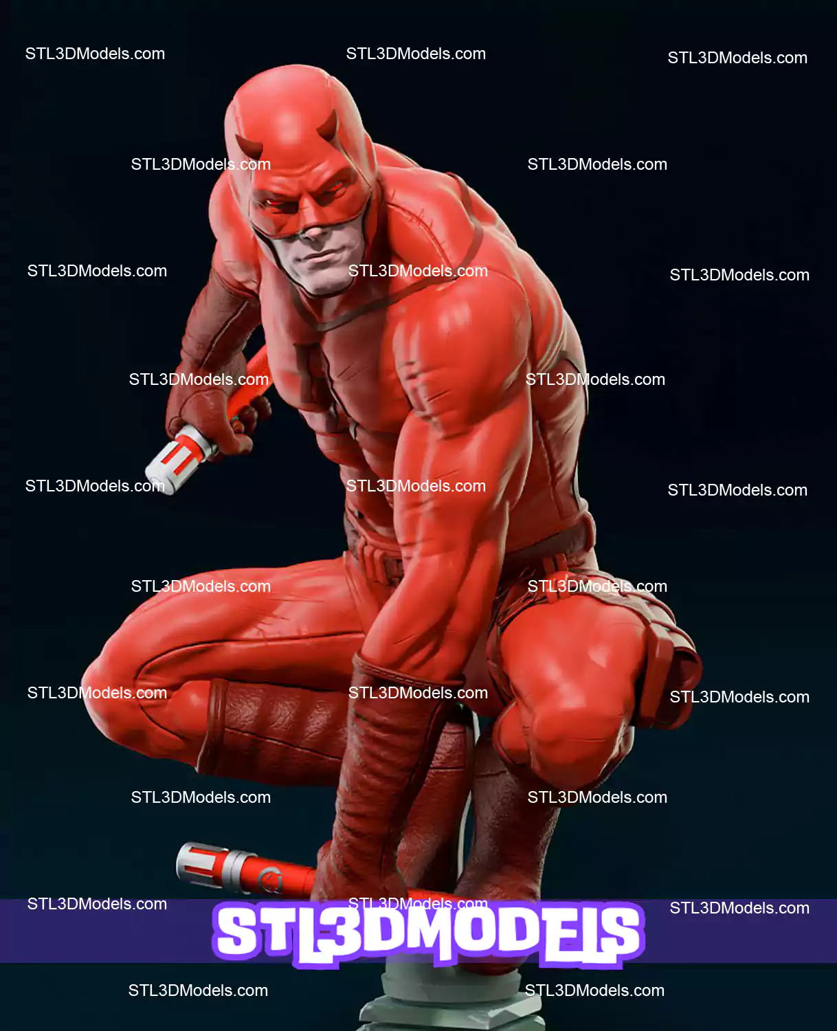 Daredevil Classic STL 3D Model Daredevil Classic STL 3D Model